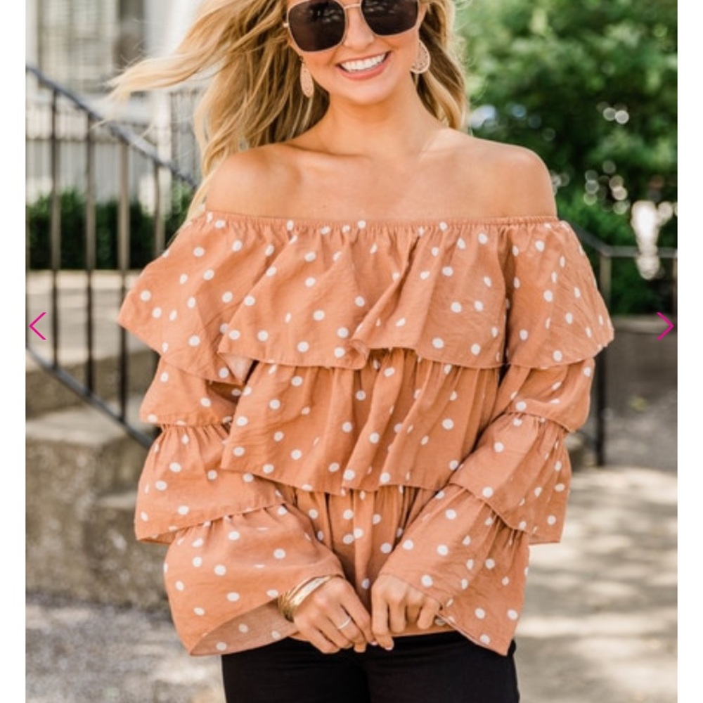 Pink Lily Boutique off shoulder blouse